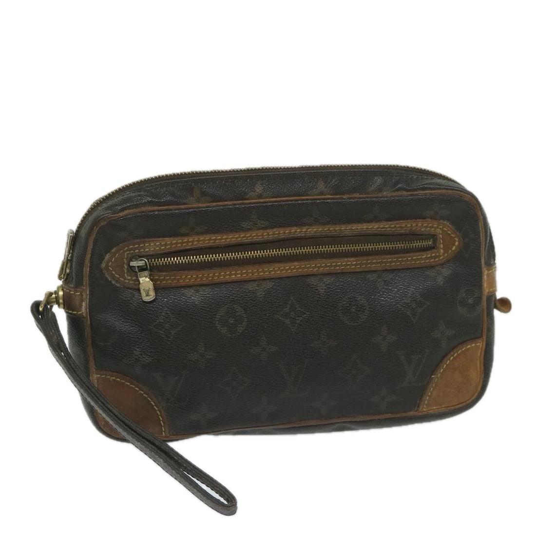 LOUIS VUITTON Monogram Marly Dragonne GM Clutch Bag M51825 France: LOUIS VUITTON Monogram Marly Dragonne GM Clutch Bag M51825 France Introducing the LOUIS VUITTON Monogram Marly Dragonne GM Clutch Bag (Product No. M51825), an elegant accessory crafted from iconic Mon