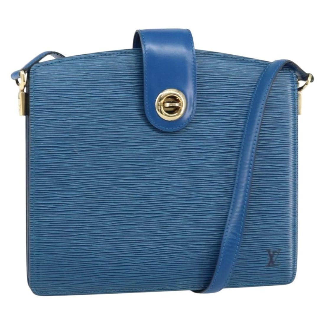 LOUIS VUITTON Epi Capuchin Shoulder Bag Blue M52345 Auth: LOUIS VUITTON Epi Capuchin Shoulder Bag Blue M52345 Auth This authentic Louis Vuitton Epi Capuchin Shoulder Bag in a striking blue hue is a stylish accessory for any outfit. Crafted in France from dur