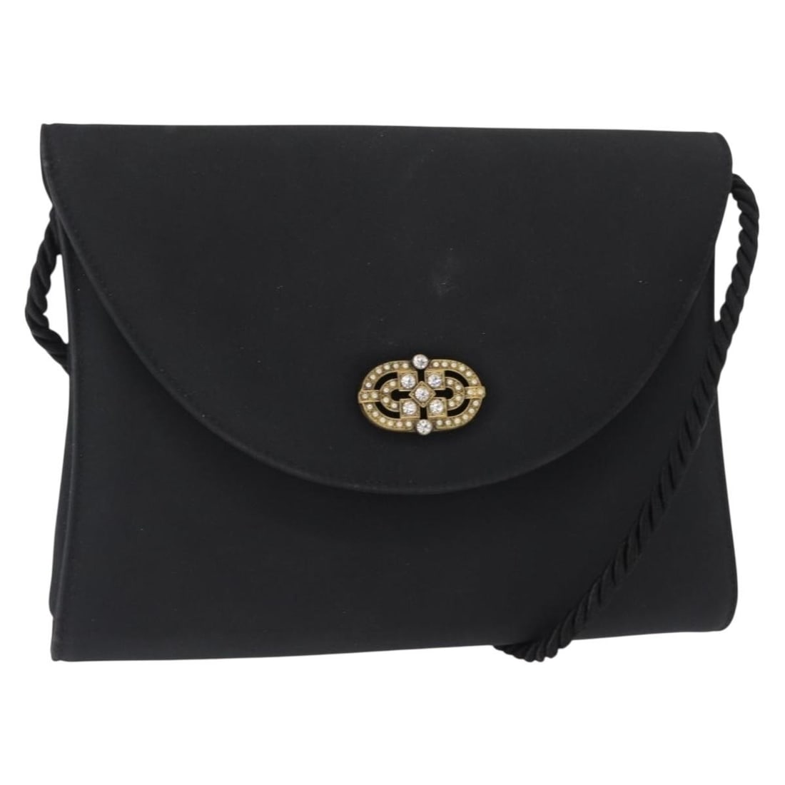 Salvatore Ferragamo Vala Black Gold Nylon Shoulder Bag Auth 156246: Salvatore Ferragamo Vala Black Gold Nylon Shoulder Bag Auth 156246 This elegant Salvatore Ferragamo Vala Shoulder Bag is crafted in Italy from durable nylon, featuring a stylish black and gold color c