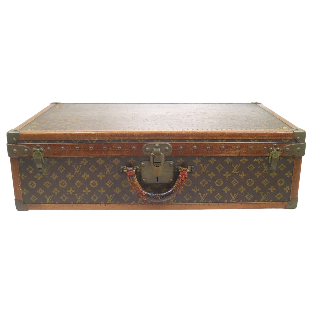 Louis Vuitton Alzer 75 Trunk Suitcase Monogram Canvas Travel Bag (1 of 12)