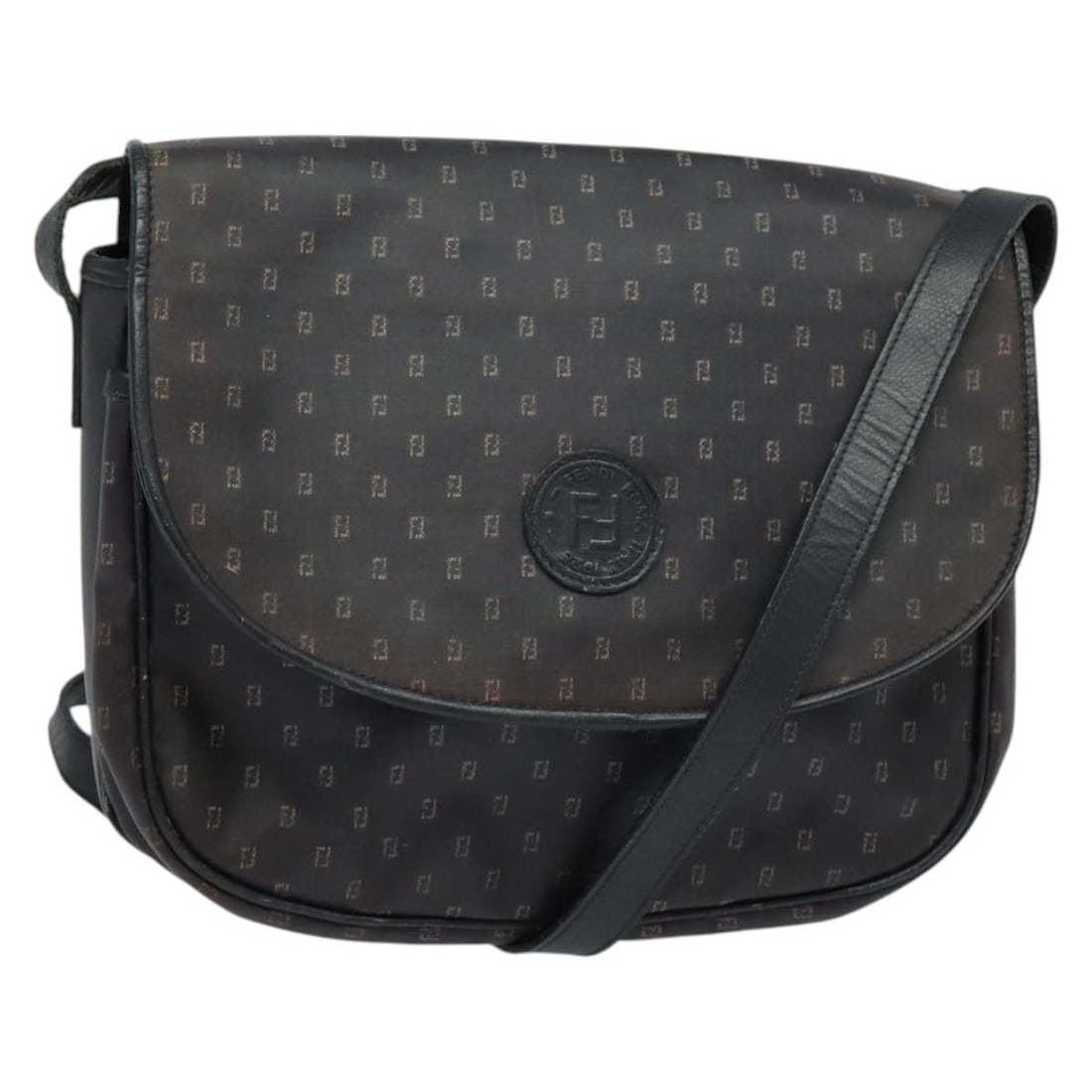 FENDI Black PVC Leather Shoulder Bag Made in Italy: FENDI Black PVC Leather Shoulder Bag Made in Italy This authentic FENDI shoulder bag showcases a stylish design crafted from durable PVC leather in a classic black color. Perfect for everyday use, it