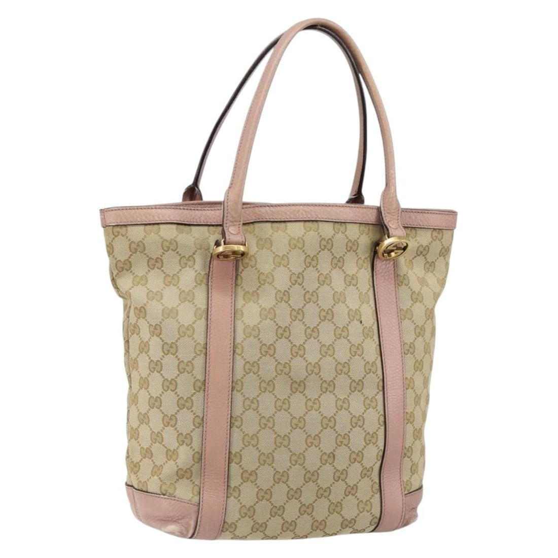 GUCCI Miss GG Tote Bag Beige Gold GG Canvas 342591 Auth (1 of 18)