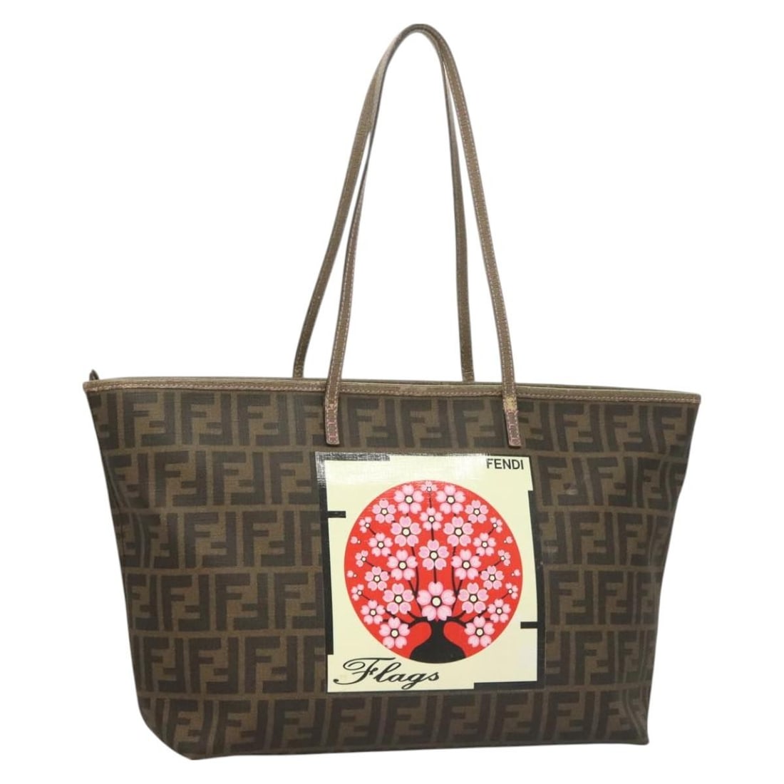 Fendi Zucca Tote Bag PVC Brown Black Made in Italy: Fendi Zucca Tote Bag PVC Brown Black Made in Italy This authentic FENDI Zucca Canvas Tote Bag is crafted from durable PVC leather and features a stylish brown and black exterior. With dimensions measu