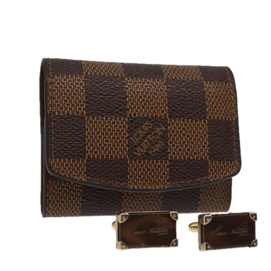Louis Vuitton Damier Cuffs M65737 Authentic Accessories: Louis Vuitton Damier Cuffs M65737 Authentic Accessories Elevate your style with these authentic Louis Vuitton Damier Ebene Cuffs. Crafted from durable Damier Ebene Canvas, these cuffs feature a classi