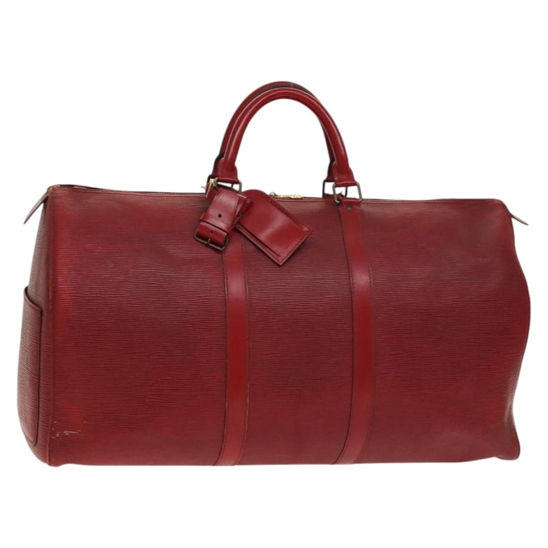 LOUIS VUITTON Epi Keepall 50 Boston Bag Red M42967 Authentic (1 of 18)