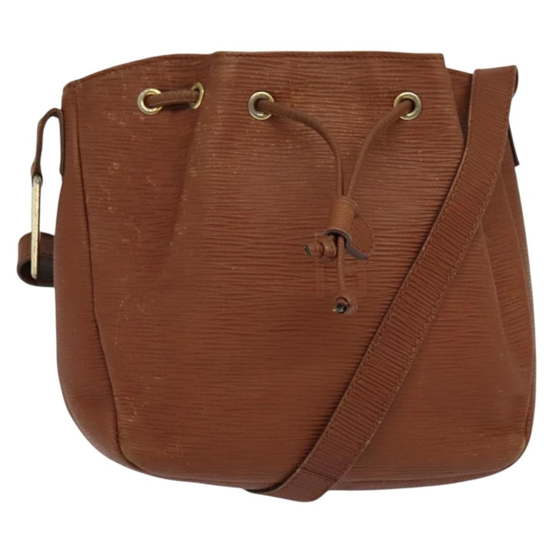 Fendi Brown Gold Leather Shoulder Bag Italy Auth AM8357 (1 of 18)