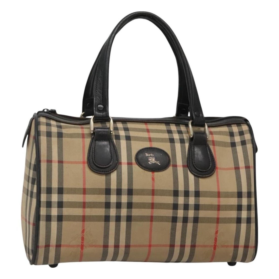 Burberrys Nova Check Canvas Boston Bag Beige Gold Authentic: Burberrys Nova Check Canvas Boston Bag Beige Gold Authentic This Burberrys Nova Check Boston Bag is a stylish accessory crafted from durable canvas, featuring a chic beige and gold color scheme. With