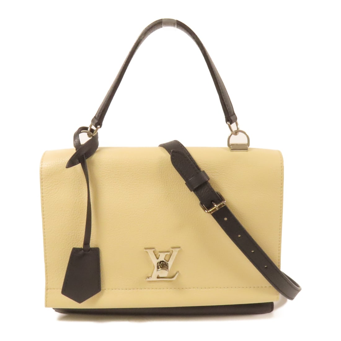 LOUIS VUITTON Lockme 2 Shoulder Bag M50252 Black Calfskin Leather: LOUIS VUITTON Lockme 2 Shoulder Bag M50252 Black Calfskin Leather Elevate your style with the LOUIS VUITTON Lockme 2 Cartable 2way Shoulder Bag, crafted from luxurious calfskin leather. This chic bag