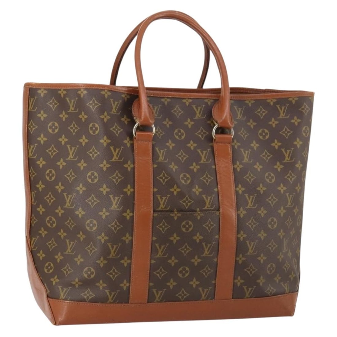 LOUIS VUITTON Monogram Sac Weekend GM Tote Bag M42420 Authentic France (1 of 18)