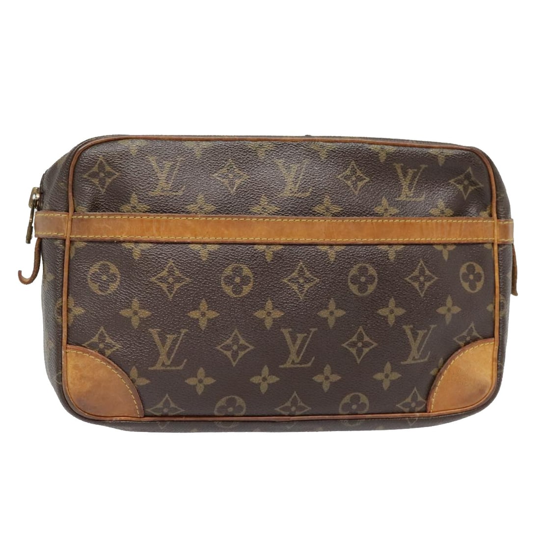 LOUIS VUITTON Monogram Compiegne 28 Clutch Bag M51845 France: LOUIS VUITTON Monogram Compiegne 28 Clutch Bag M51845 France This authentic LOUIS VUITTON Monogram Compiegne Clutch Bag is a stylish accessory crafted from durable Monogram Canvas. With dimensions of