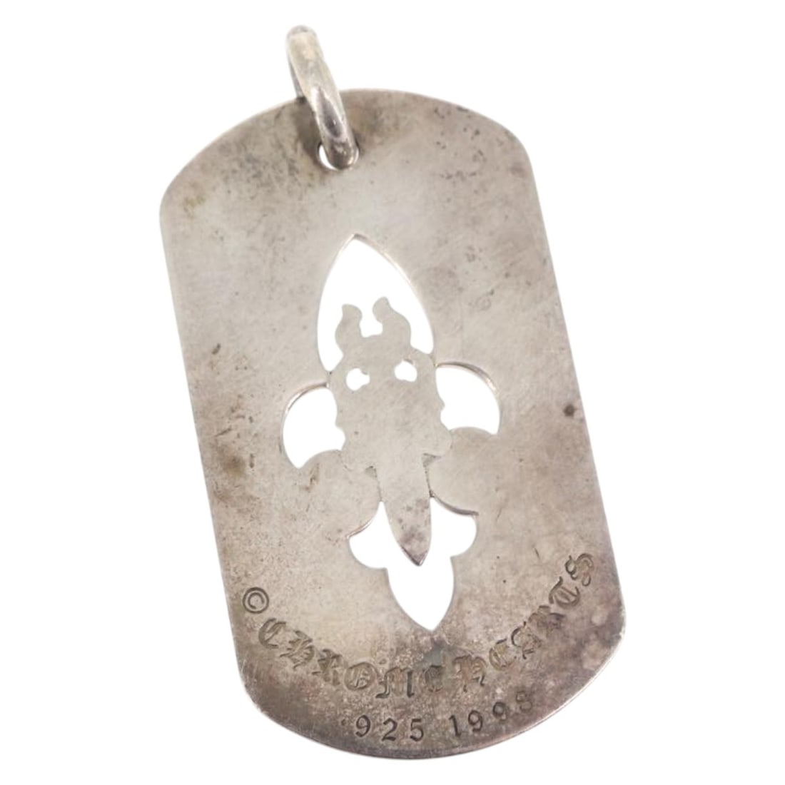 Chrome Hearts Cutout Flare Dagger Dog Tag Pendant Ag925 Silver (1 of 9)