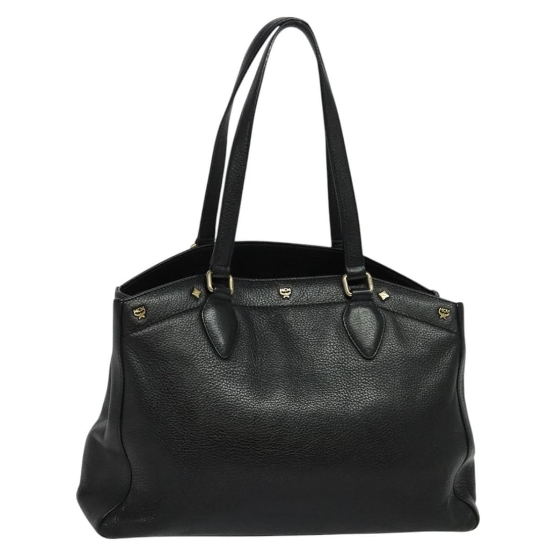 MCM Black Gold Leather Studs Tote Bag 126948 Made in Korea: MCM Black Gold Leather Studs Tote Bag 126948 Made in Korea Introducing the MCM Studs Tote Bag, a stylish and luxurious accessory crafted from premium leather. This tote features a sophisticated black