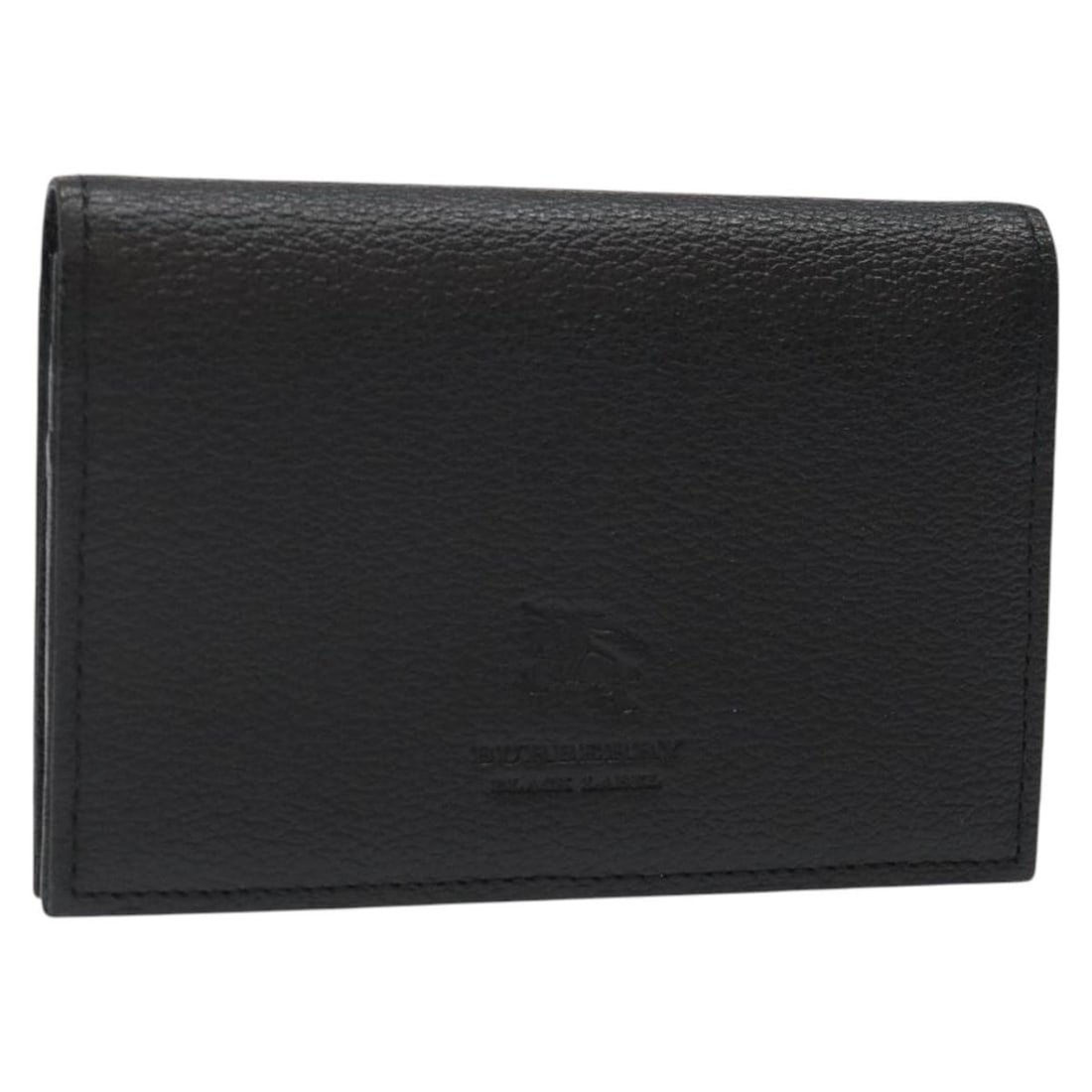 BURBERRY Black Leather Card Case Authenticated 123072: BURBERRY Black Leather Card Case Authenticated 123072 This BURBERRY card case is crafted from high-quality black leather, offering a sleek and sophisticated accessory for your essentials. The card cas
