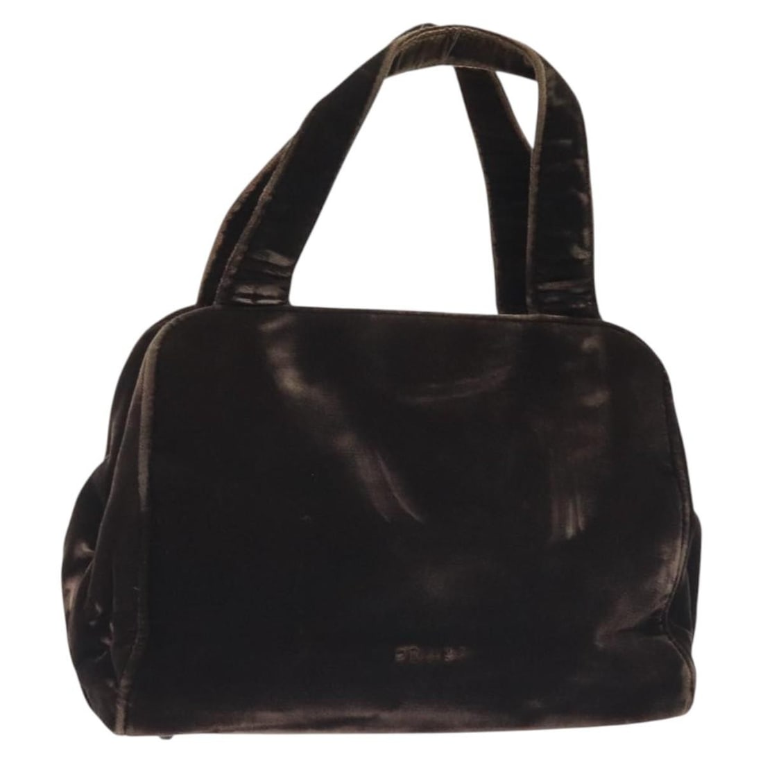 PRADA Brown Velor Hand Bag Made in Italy Auth 125801 (1 of 18)