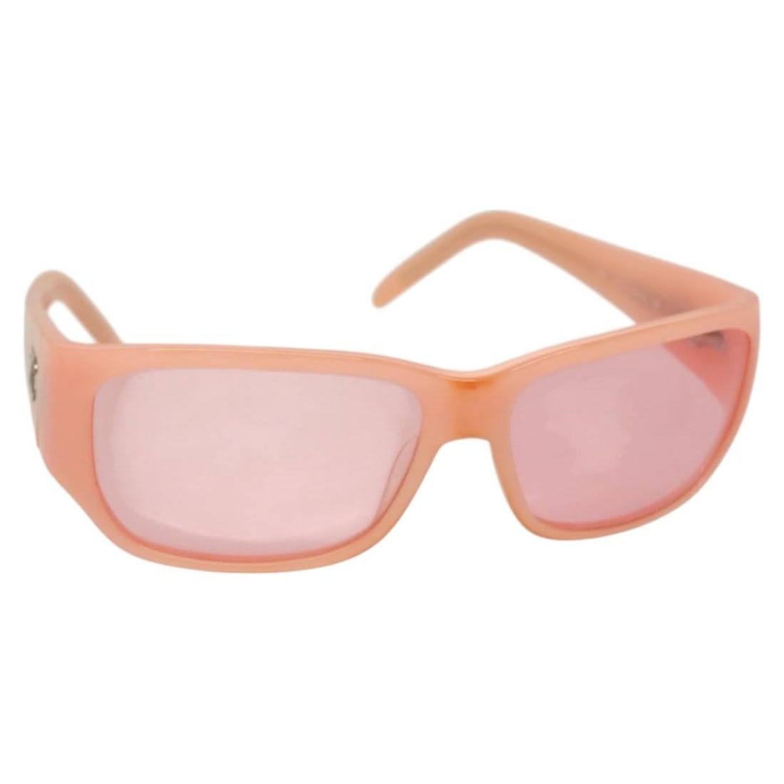 CHANEL Pink Plastic Sunglasses with Case Auth SW1021 Italy: CHANEL Pink Plastic Sunglasses with Case Auth SW1021 Italy These CHANEL sunglasses showcase a stylish pink plastic frame, designed for both fashion and functionality. Crafted in Italy, these sunglasse