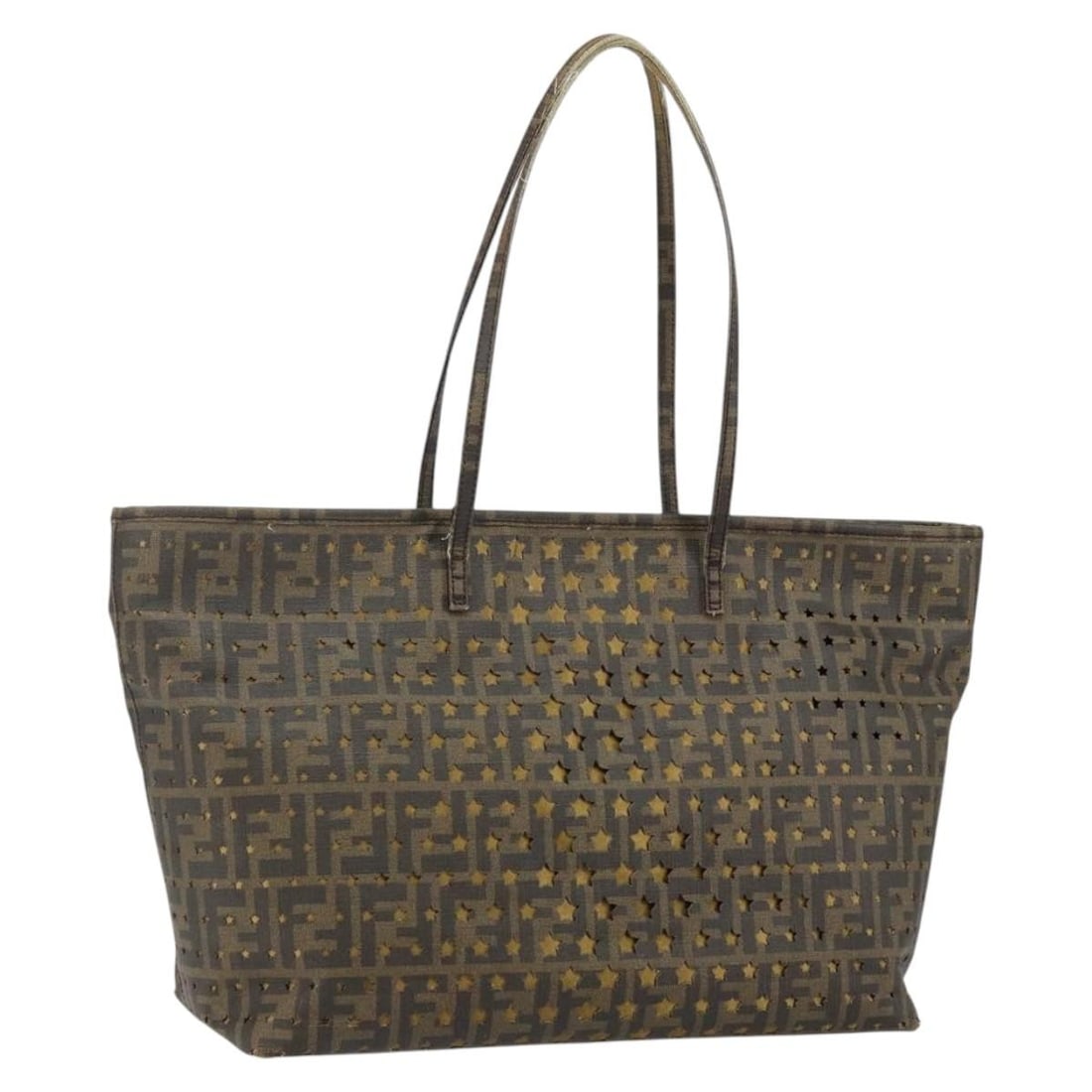 FENDI Zucca Canvas Tote Bag Black Brown Made in Italy: FENDI Zucca Canvas Tote Bag Black Brown Made in Italy This stylish FENDI Zucca Canvas Tote Bag is a perfect blend of functionality and high fashion. Made from durable Zucca canvas, this tote features