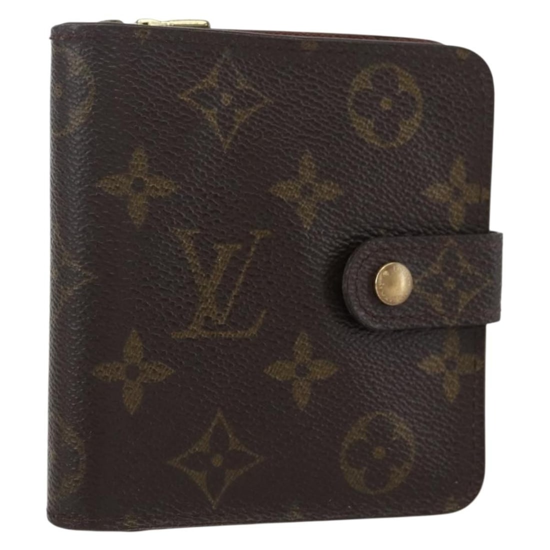 LOUIS VUITTON Monogram Compact Zip Wallet M61667 Auth France (1 of 18)