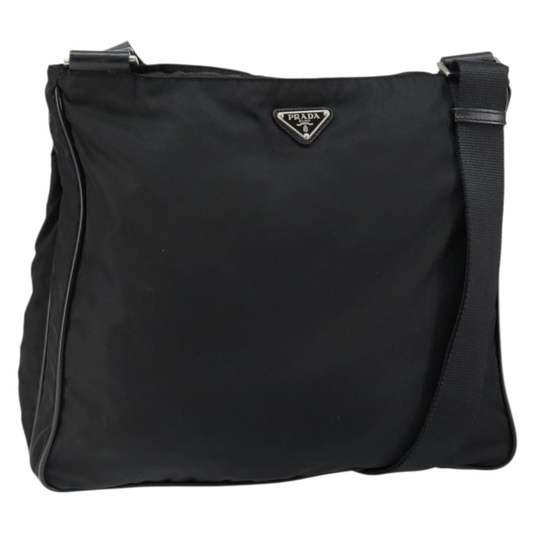 PRADA Black Nylon Shoulder Bag Italy Auth am9329 (1 of 18)