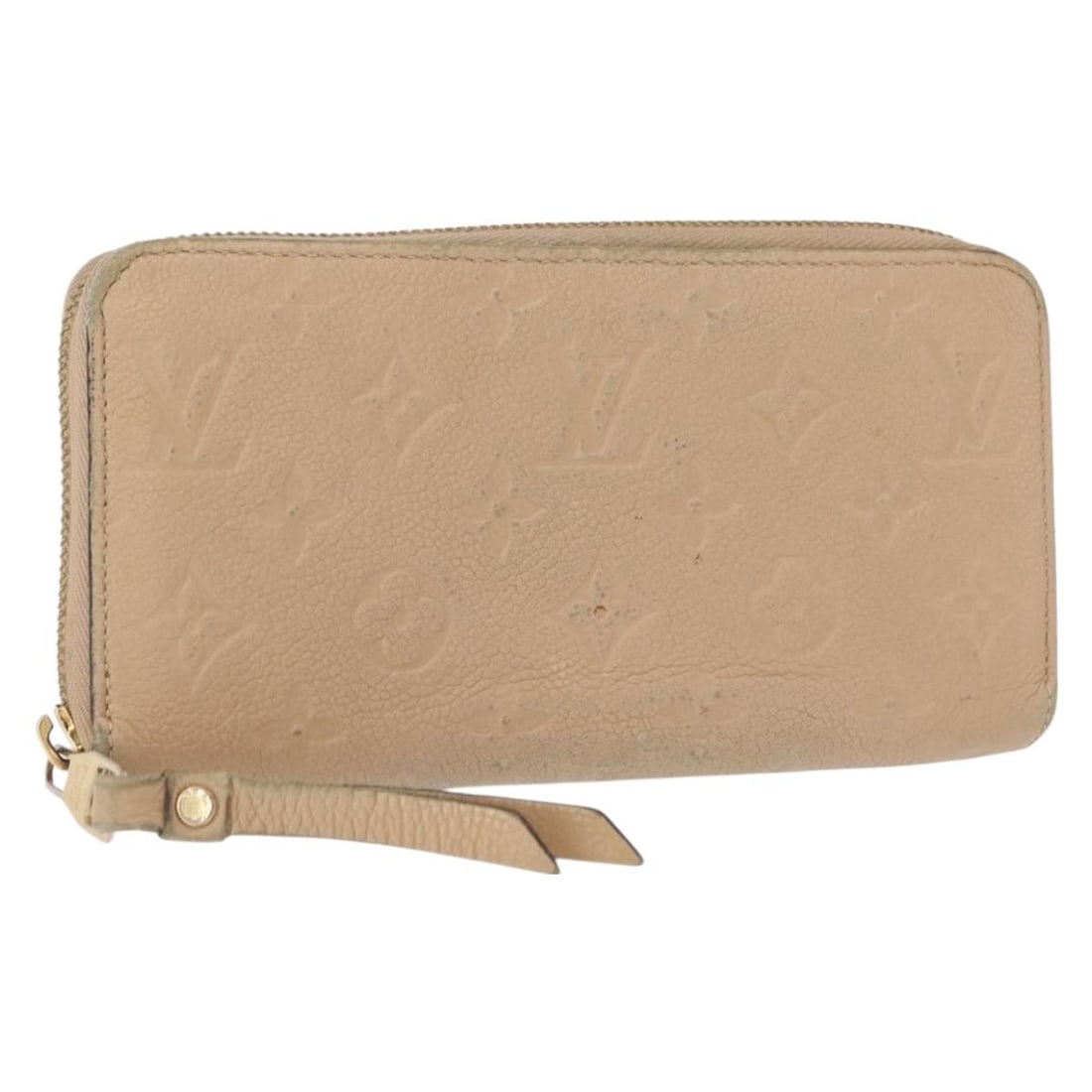 LOUIS VUITTON Monogram Empreinte Zippy Wallet Beige M61866 Authentic (1 of 18)