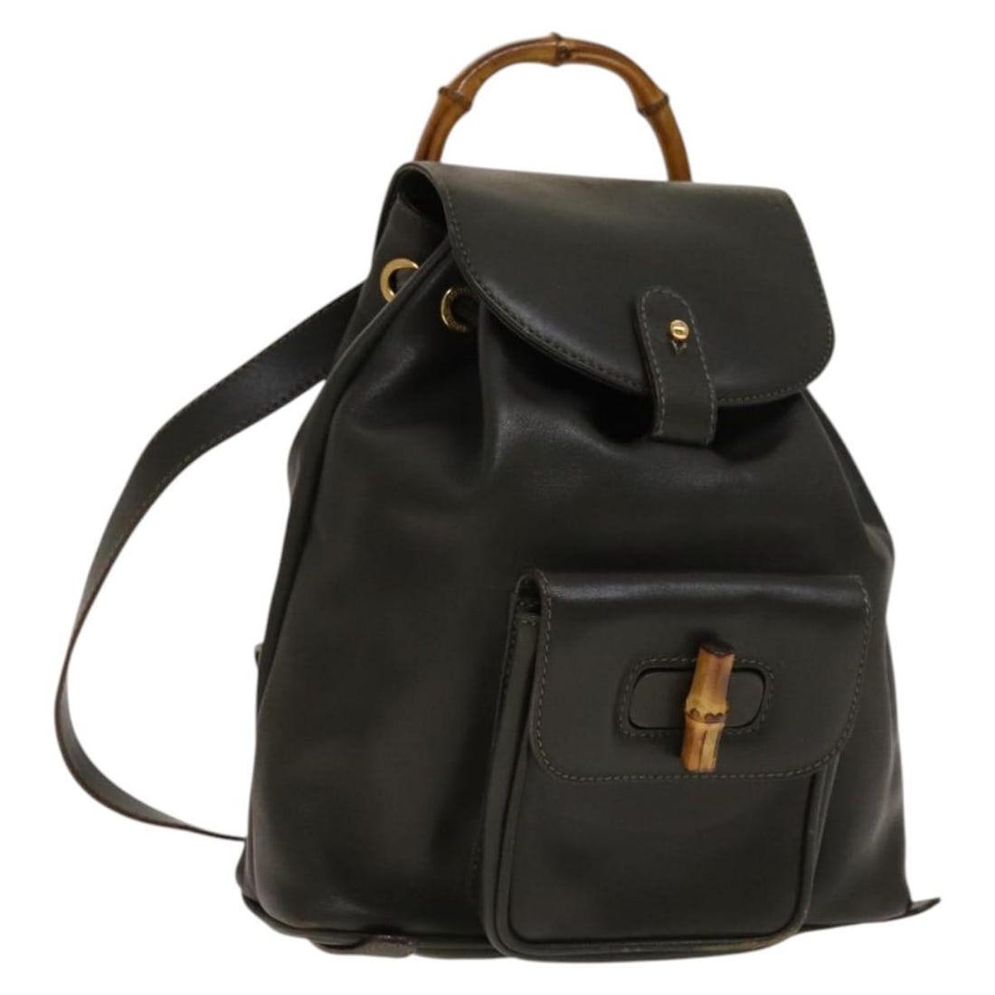 GUCCI Bamboo Leather Backpack Khaki Gold 003 3444 0030 Authentic: GUCCI Bamboo Leather Backpack Khaki Gold 003 3444 0030 Authentic This authentic GUCCI Bamboo Backpack showcases a chic blend of khaki and gold leather, perfect for stylish everyday use. Crafted in Ita