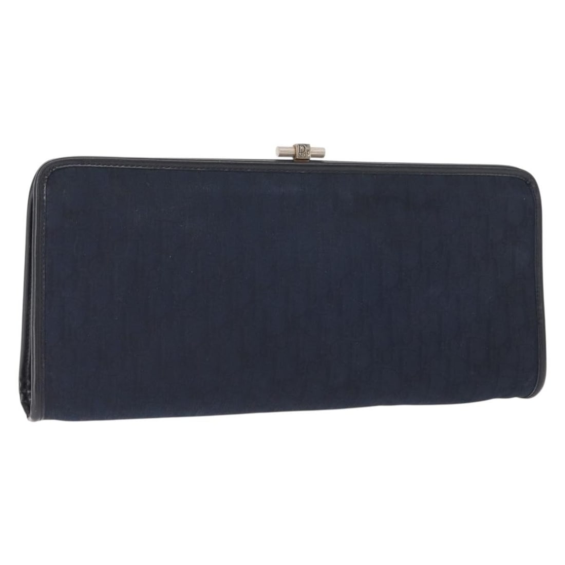 Christian Dior Navy Gold Trotter Canvas Clutch Bag Auth (1 of 16)