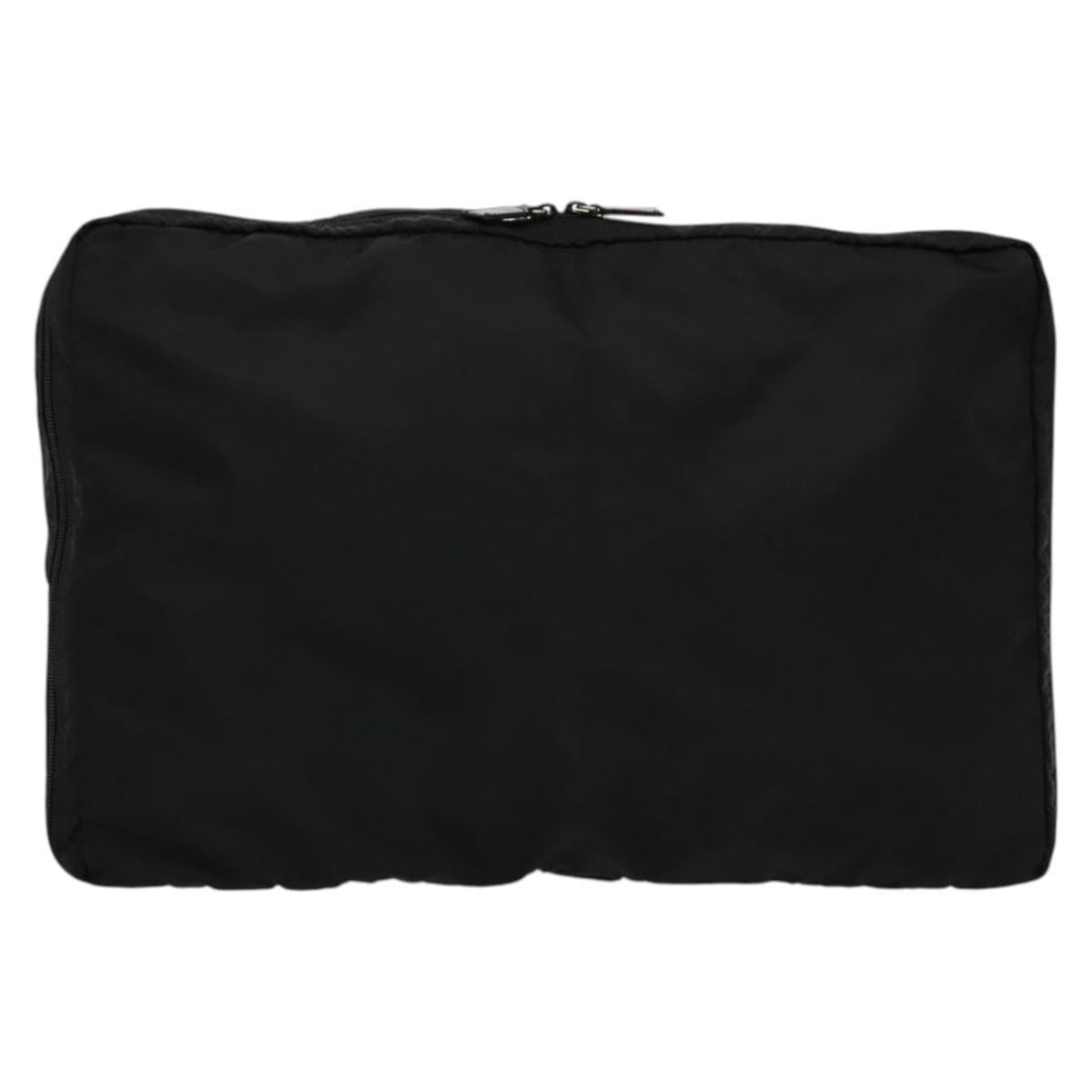 PRADA Black Silver Nylon Travel Case Authentic Made in Italy: PRADA Black Silver Nylon Travel Case Authentic Made in Italy This PRADA travel case combines functionality and style, crafted from durable nylon in a sleek black and silver color scheme. Ideal for bot