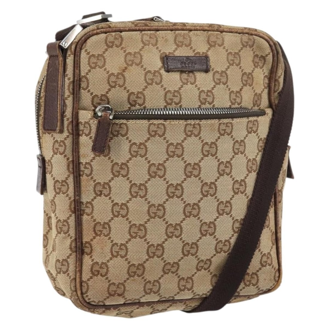 GUCCI GG Canvas Beige Shoulder Bag 03136 Authentic Italy (1 of 18)