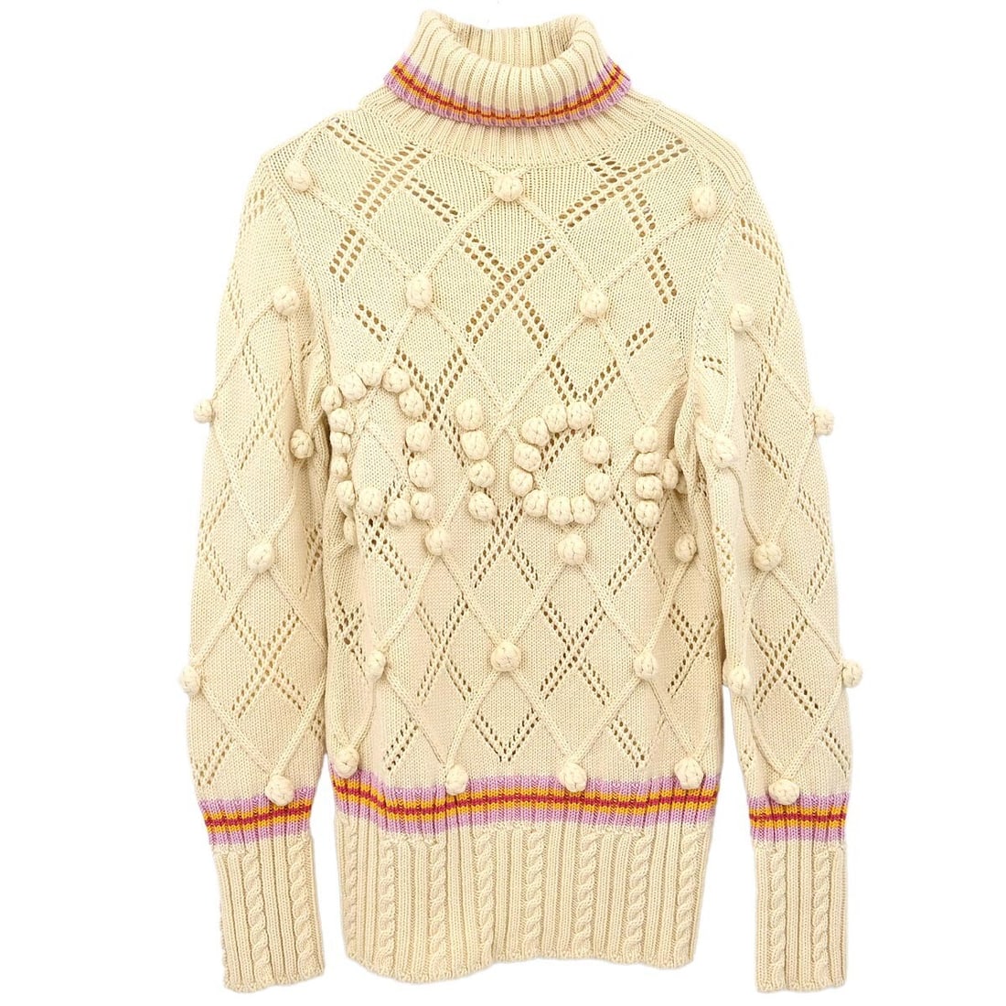 Christian Dior White Knit Top with Logo High Neck Long Sleeve #40: Christian Dior White Knit Top with Logo High Neck Long Sleeve #40 Elevate your casual wardrobe with this elegant Christian Dior Knit Top. Featuring a high neckline and long sleeves, this top is crafte