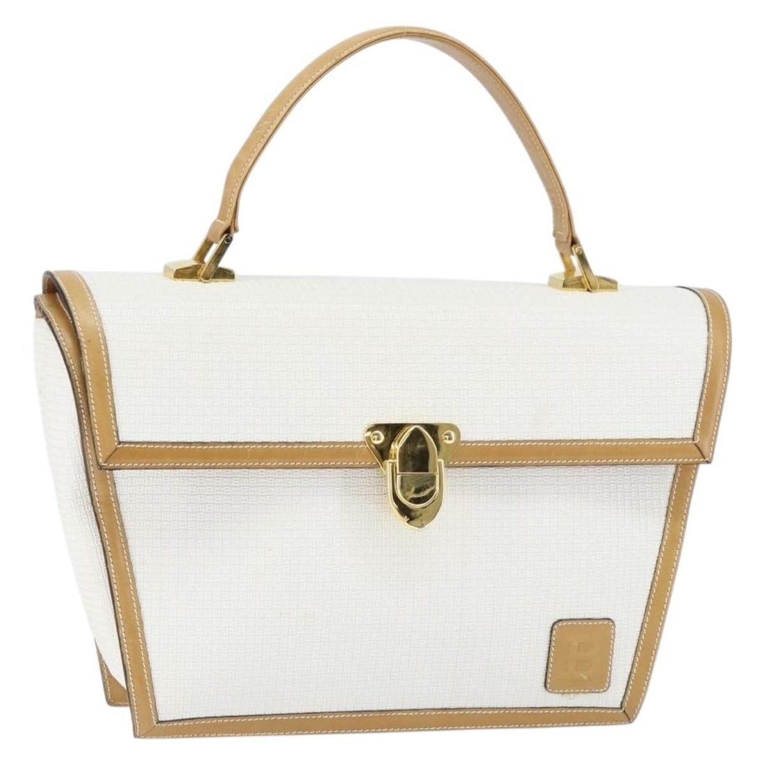 BALLY White Gold Leather Handbag Made in Italy (1 of 18)