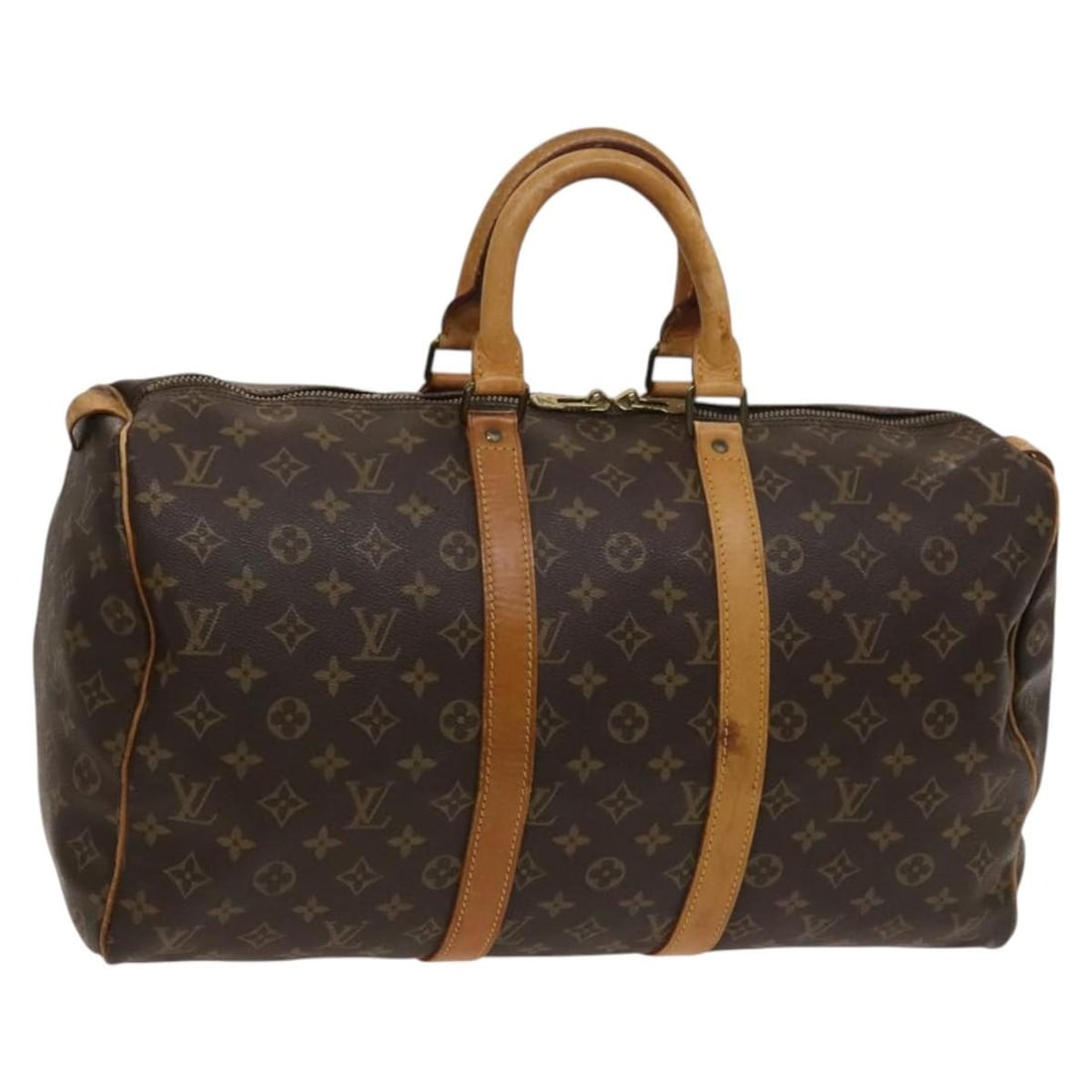 LOUIS VUITTON Monogram Keepall 45 Boston Bag M41428 Authentic France (1 of 18)