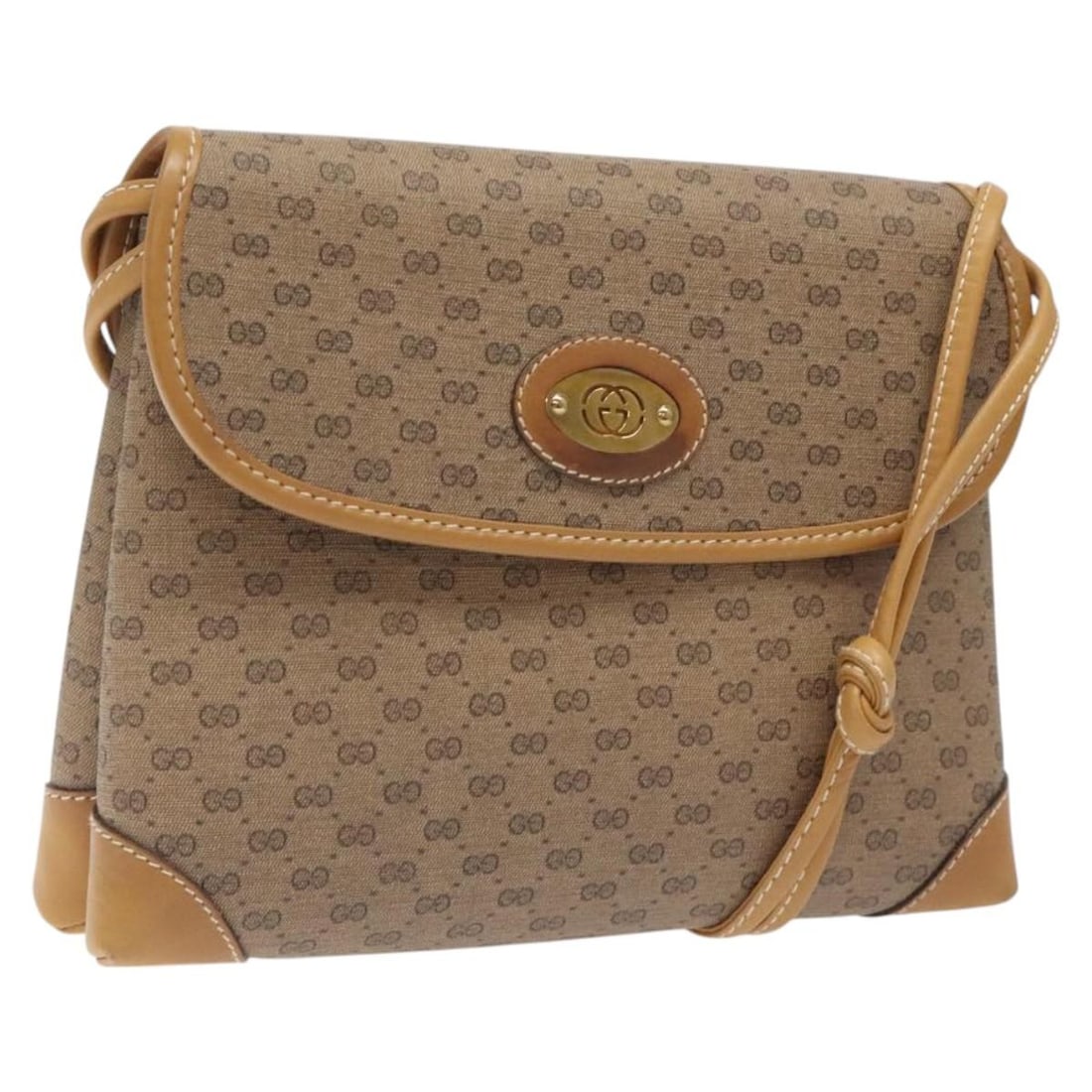GUCCI Micro GG Supreme Shoulder Bag Beige Gold Auth 007 92 5548 (1 of 18)