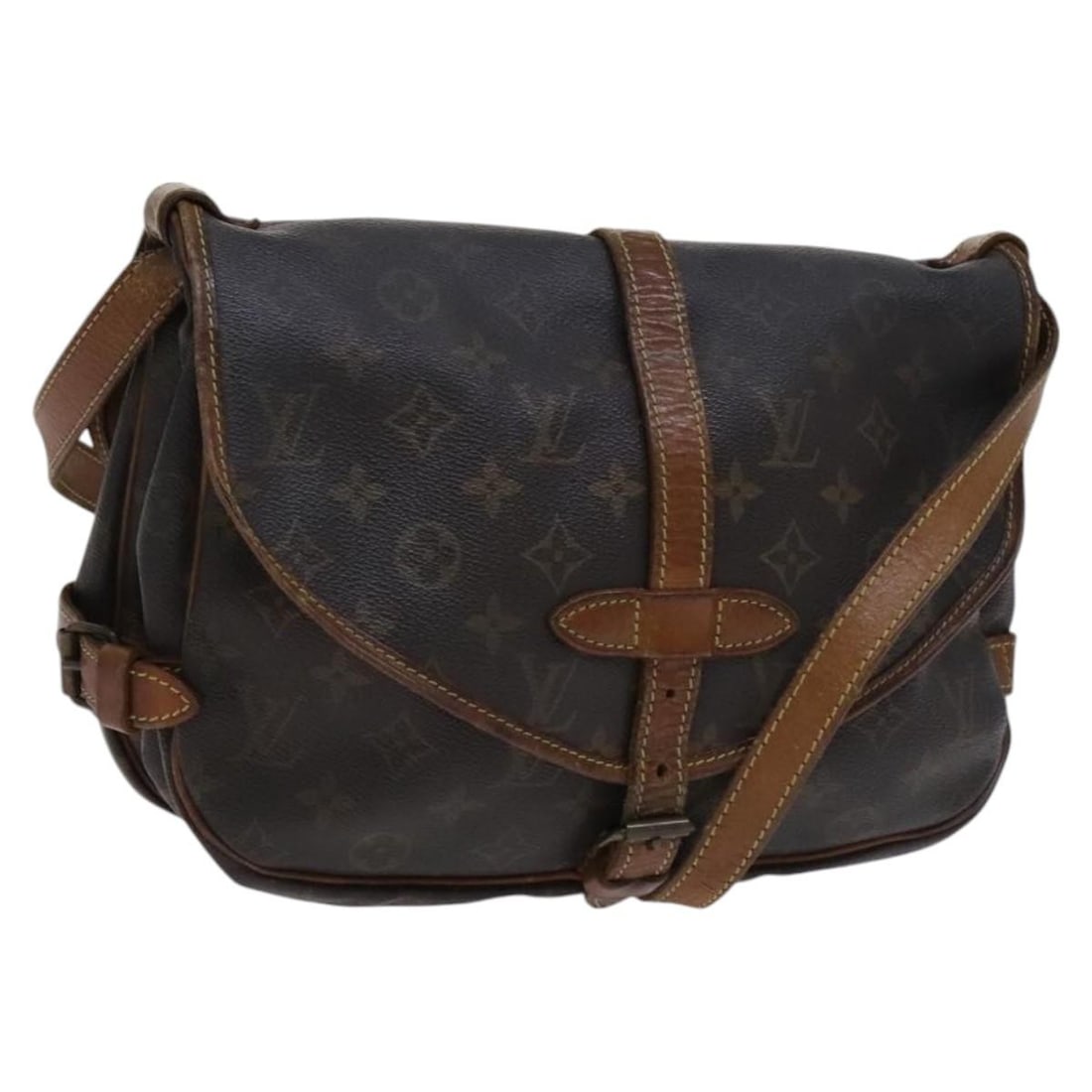 LOUIS VUITTON Monogram Saumur 30 Shoulder Bag M42256 Authentic France: LOUIS VUITTON Monogram Saumur 30 Shoulder Bag M42256 Authentic France The LOUIS VUITTON Monogram Saumur 30 Shoulder Bag is a stylish and functional accessory crafted from durable Monogram Canvas. This