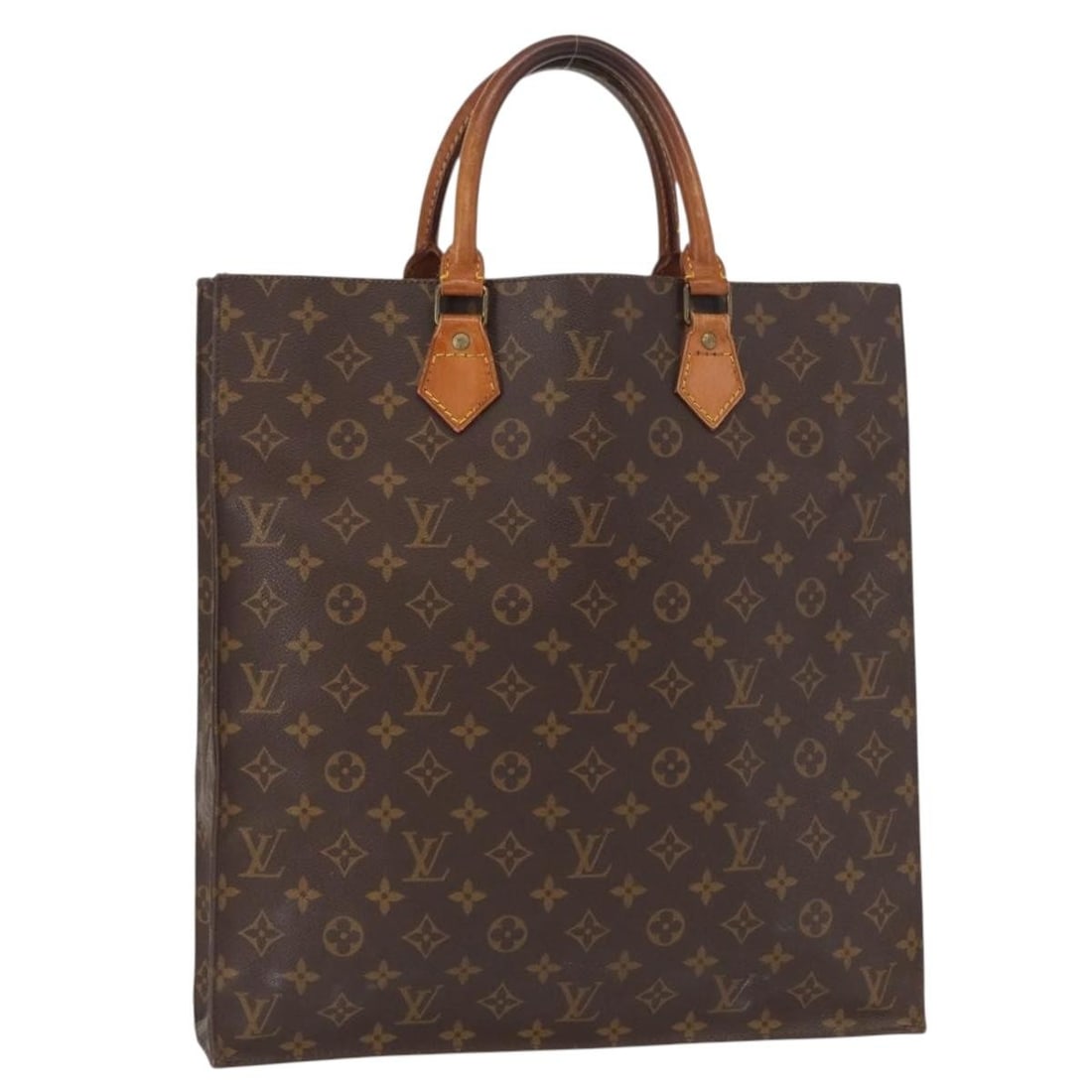 LOUIS VUITTON Monogram Sac Plat Hand Bag M51140 Auth FH0950 (1 of 18)