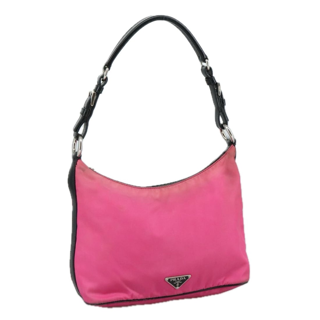 PRADA Pink Nylon Shoulder Bag Made in Italy with Guarantee Card (1 of 18)