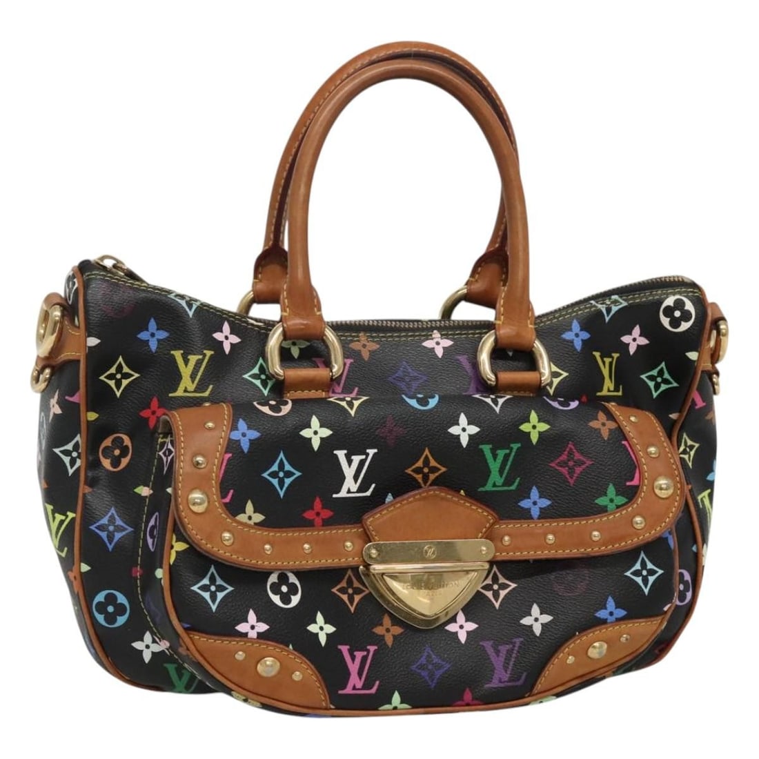 LOUIS VUITTON Monogram Multicolor Rita Tote Bag Black M40126 France (1 of 18)