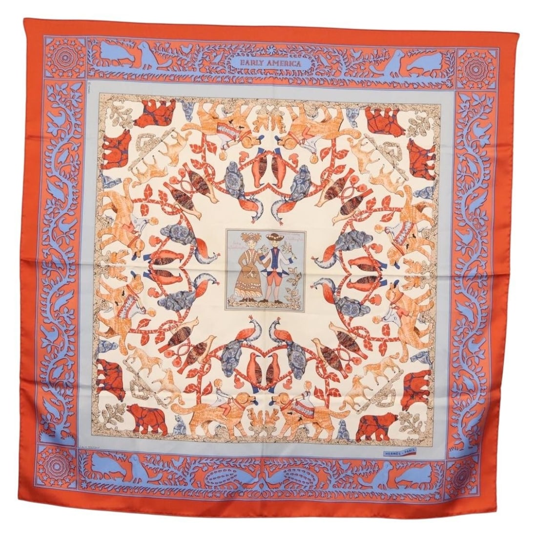 HERMES Carre 90 Scarf PELAGES ET CAMOUFLAGE Silk Orange Auth: HERMES Carre 90 Scarf PELAGES ET CAMOUFLAGE Silk Orange Auth Elevate your accessory collection with this HERMES Carre 90 Scarf, featuring the unique "PELAGES ET CAMOUFLAGE" design. This exquisite scar