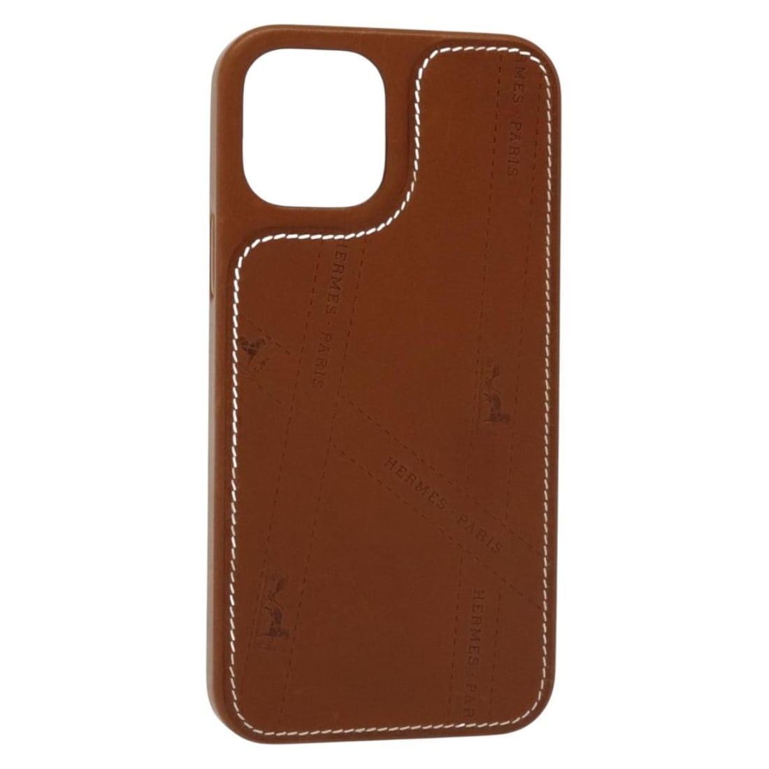 HERMES Brown Leather iPhone 12 & 12 Pro Case Auth BA5561 (1 of 18)