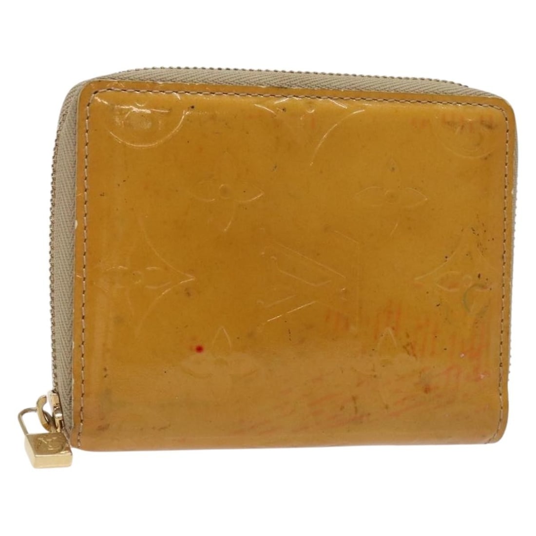 LOUIS VUITTON Monogram Vernis Bloom Wallet Beige M91015 Made in France (1 of 18)