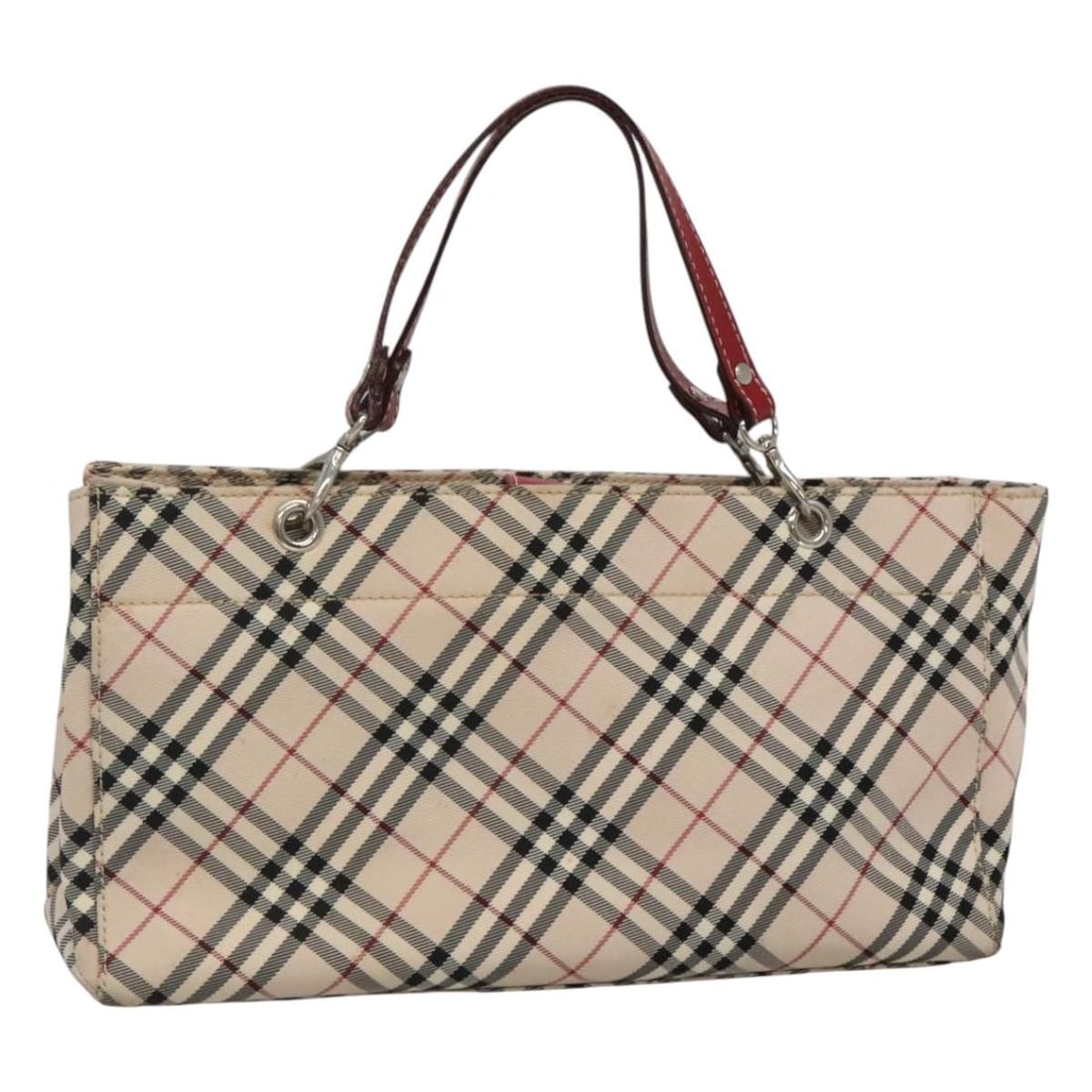 Burberry Nova Check Beige Silver Tote Bag Canvas Authentic Japan (1 of 18)