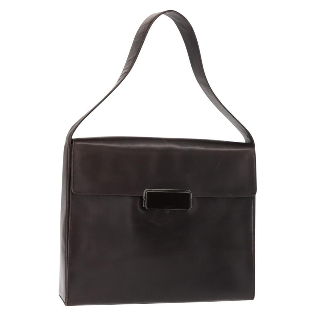 PRADA Black Leather Shoulder Bag Authentic 148783 Italy (1 of 18)