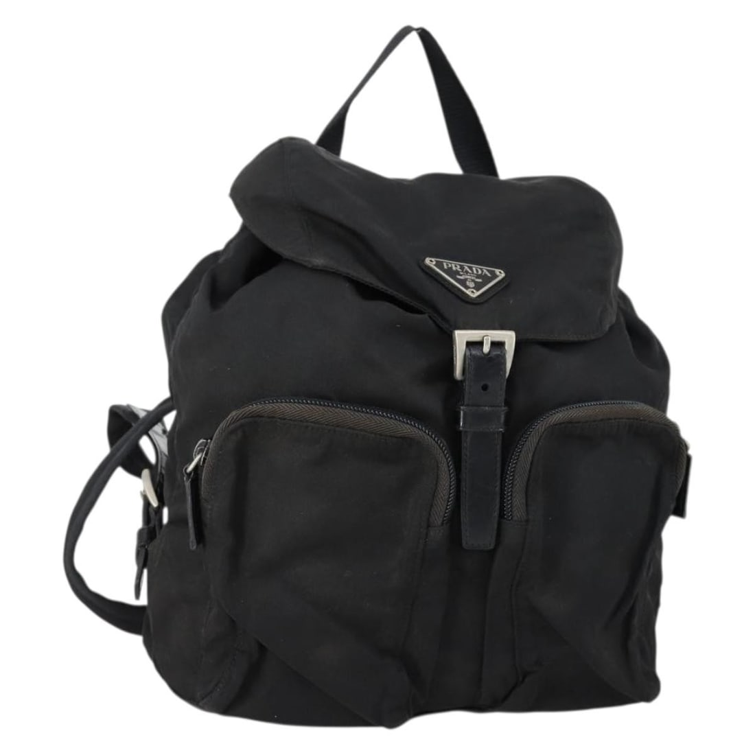 PRADA Nylon Backpack Black Silver Authentic 153034 Italy (1 of 18)