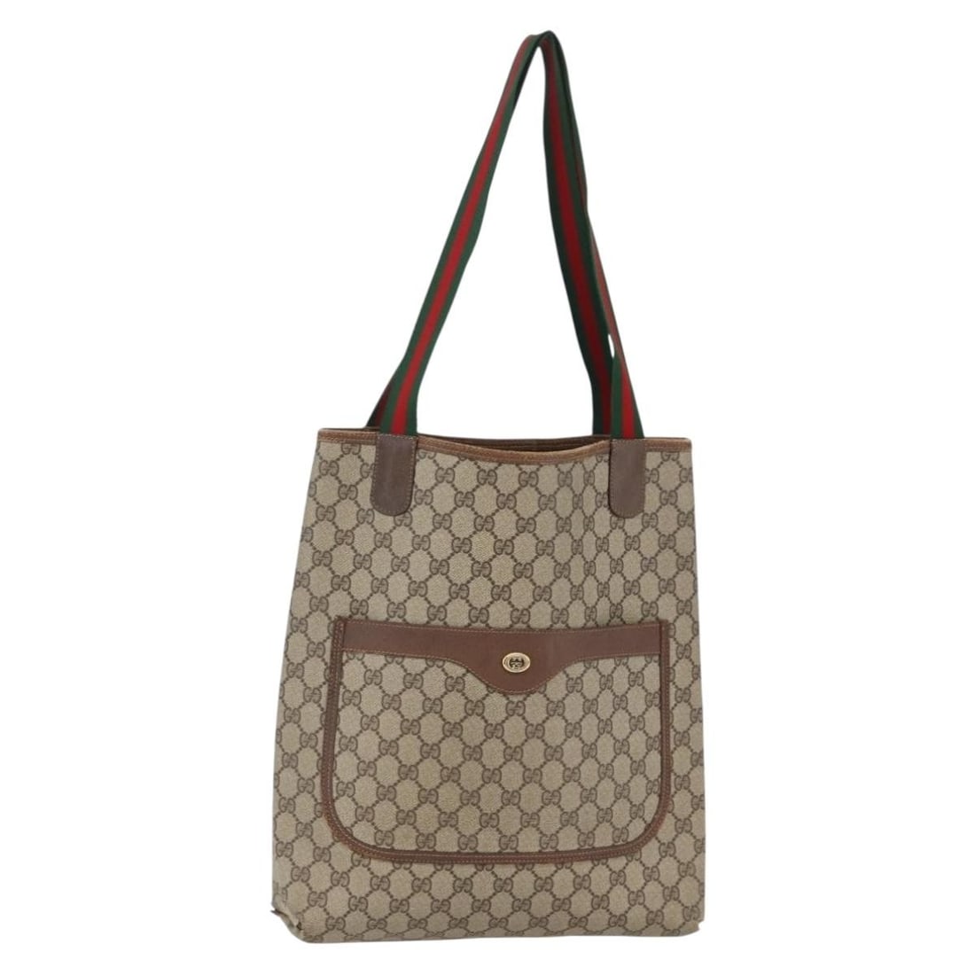 GUCCI GG Supreme Web Sherry Tote Bag Beige Red 89 02 003 Italy (1 of 18)