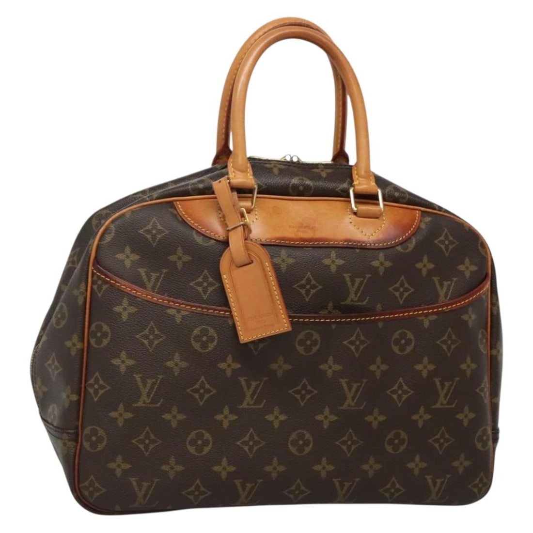 LOUIS VUITTON Monogram Deauville Hand Bag M47270 Auth France (1 of 18)