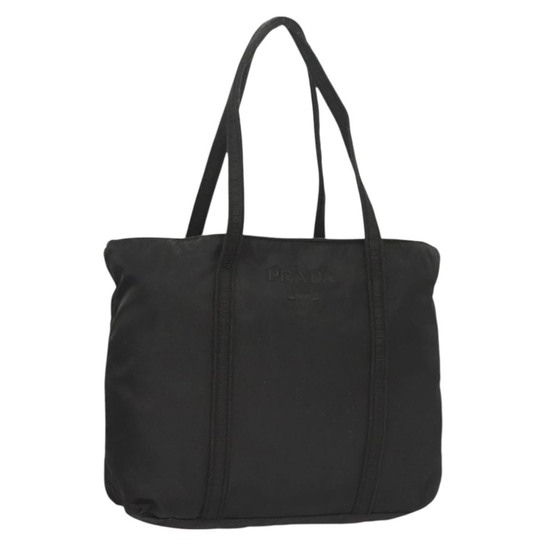 PRADA Black Silver Nylon Tote Bag Authentic Made in Italy (1 of 18)