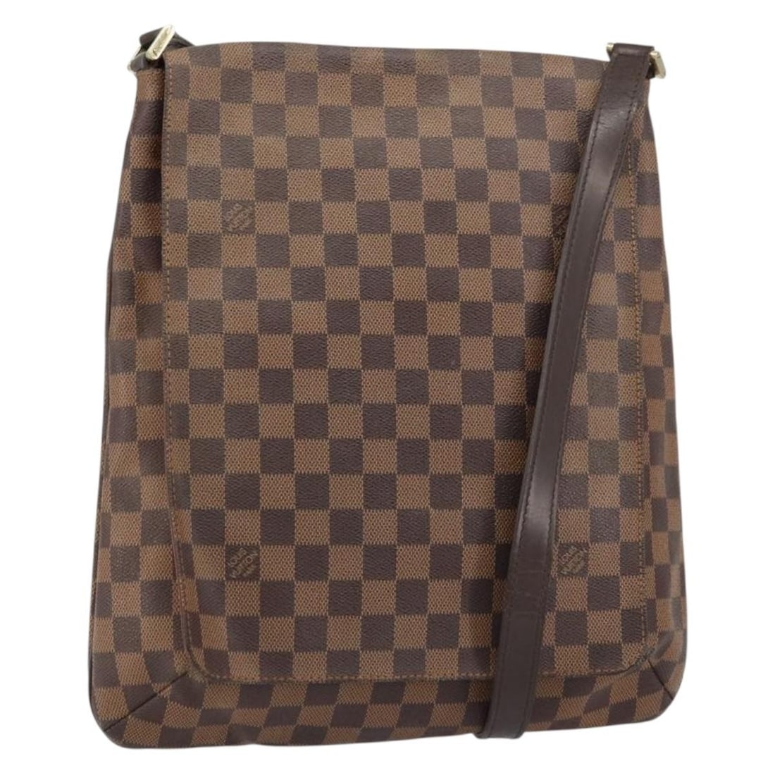 LOUIS VUITTON Damier Ebene Musette Shoulder Bag N51302 Auth France: LOUIS VUITTON Damier Ebene Musette Shoulder Bag N51302 Auth France This authentic Louis Vuitton Damier Ebene Musette Shoulder Bag showcases a classic design made from Damier Ebene Canvas, a signature