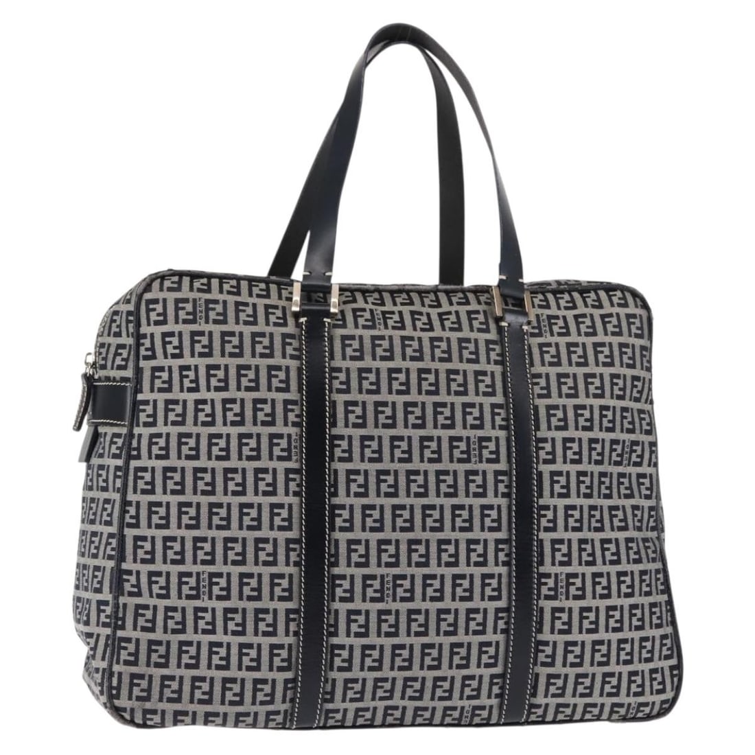 FENDI Zucchino Canvas Tote Bag Navy Gold Made in Italy: FENDI Zucchino Canvas Tote Bag Navy Gold Made in Italy This authentic Fendi Zucchino Canvas Tote Bag features a stylish navy and gold color combination, perfect for both casual and sophisticated outin