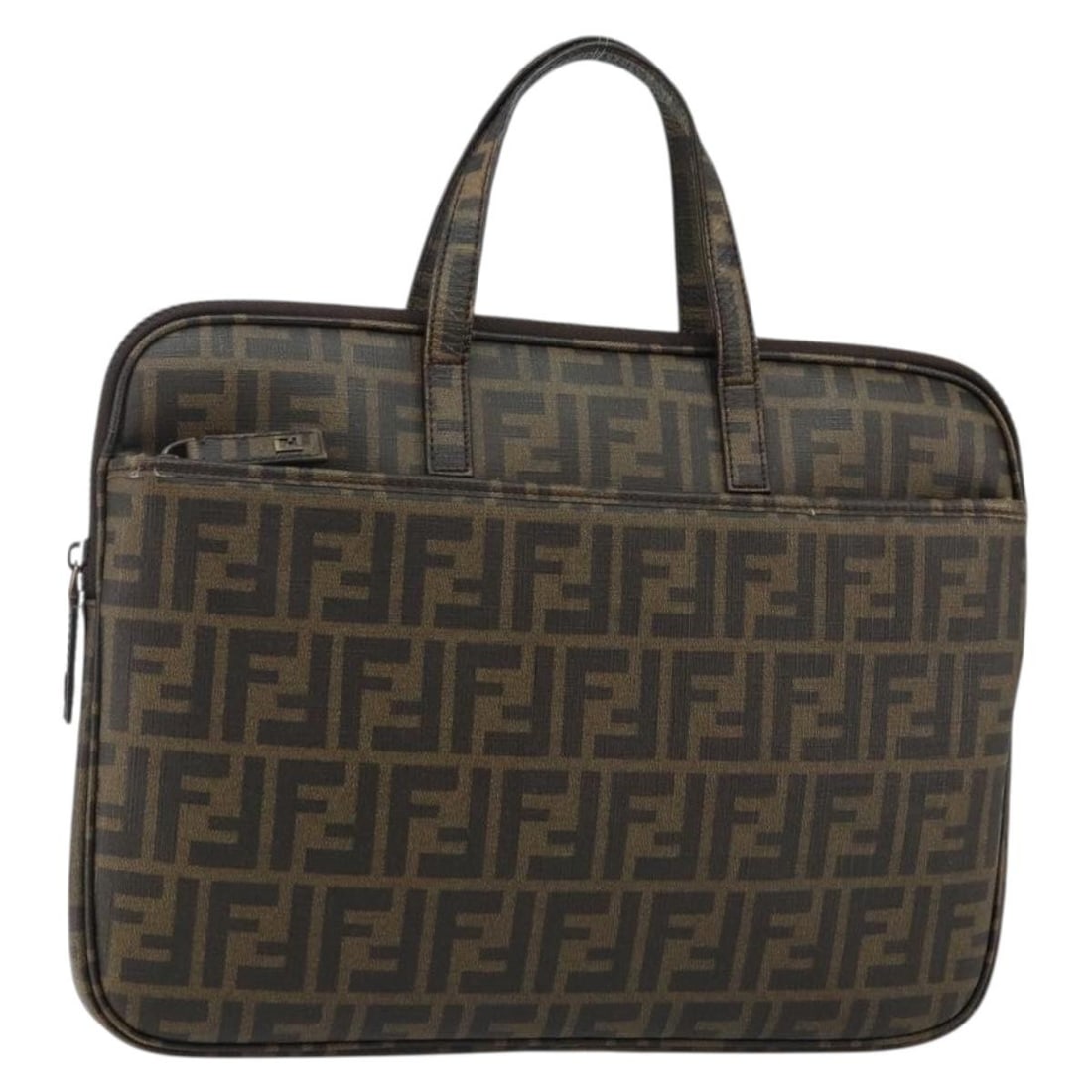 Fendi Zucca Canvas Black Brown PC Case Made in Italy Auth SW1528 (1 of 18)
