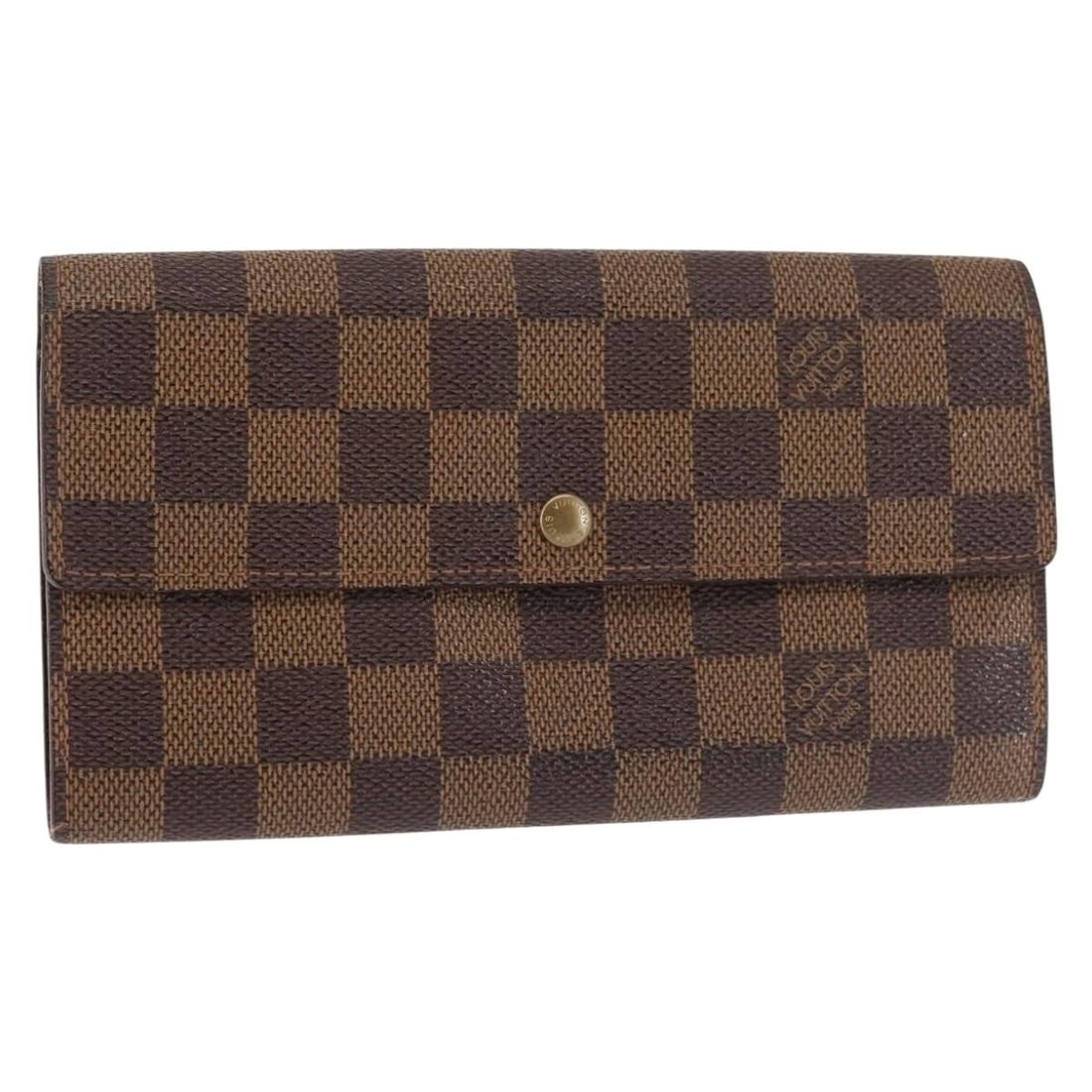 LOUIS VUITTON Damier Ebene Long Wallet N61725 Authentic 3.5x7.3inch (1 of 18)