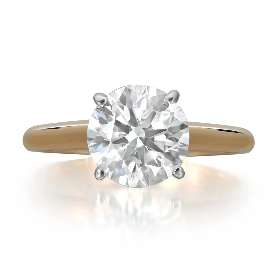 Rachel Koen 2.64Ctw Round Cut Lab Grown Diamond Engagement Ring 14K Gold (1 of 5)