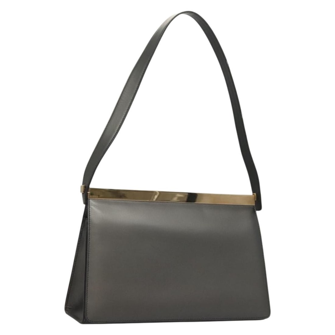 GUCCI Leather Shoulder Bag Gray Gold 001 2058 1919 0 Made in Italy (1 of 18)